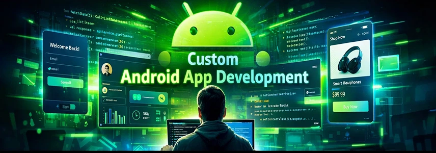 Our development team builds custom Android apps for startups and enterprises.